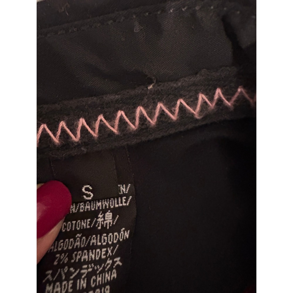 Harley-Davidson Womens Small Black Embroidered Wing Logo Zip Sleeveless Top - Picture 7 of 9